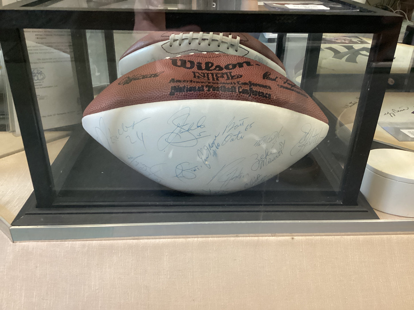 NY Giants Team Signed Ball With JSA COA