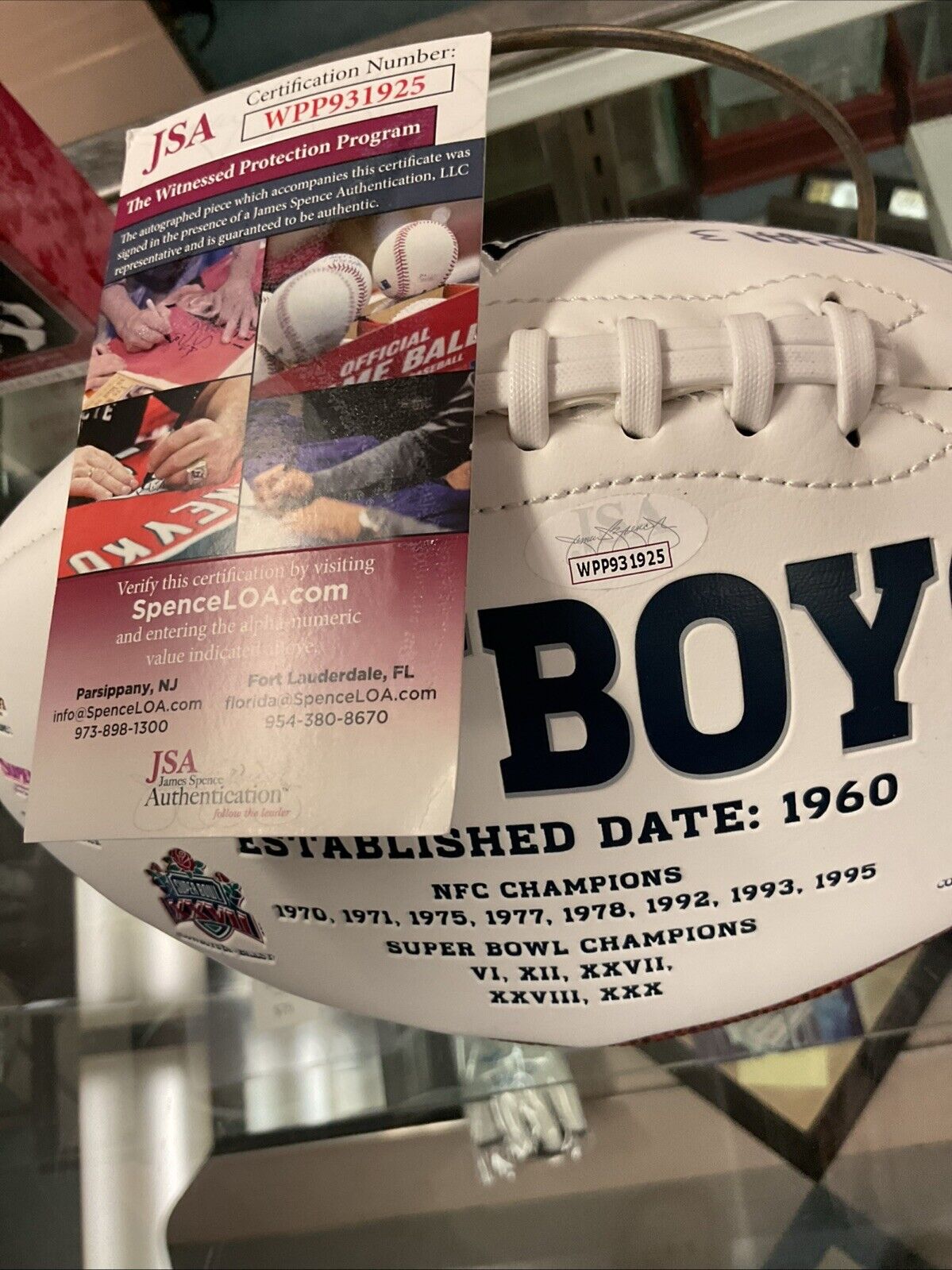 Michael Gallup autographed owboys footall Super Bowl championship JSA Coa