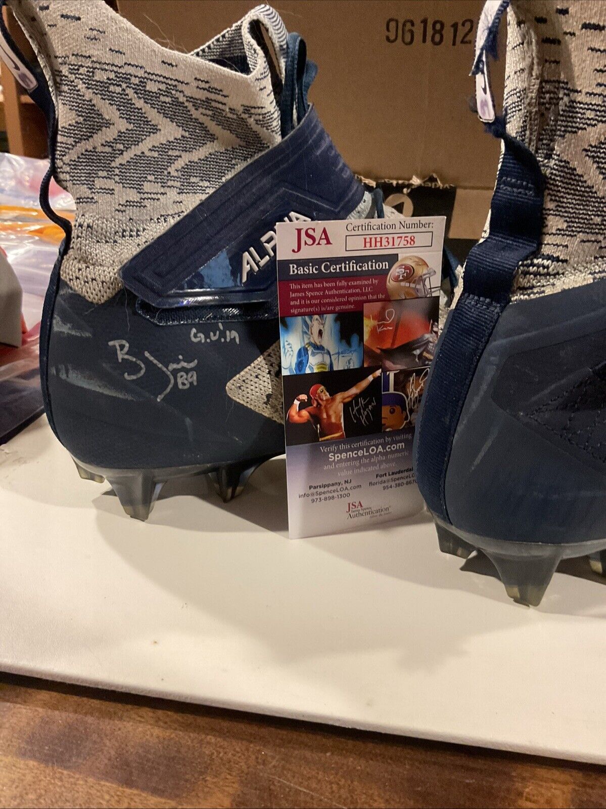 Autographed Blake Jarwin cleats JSACOA