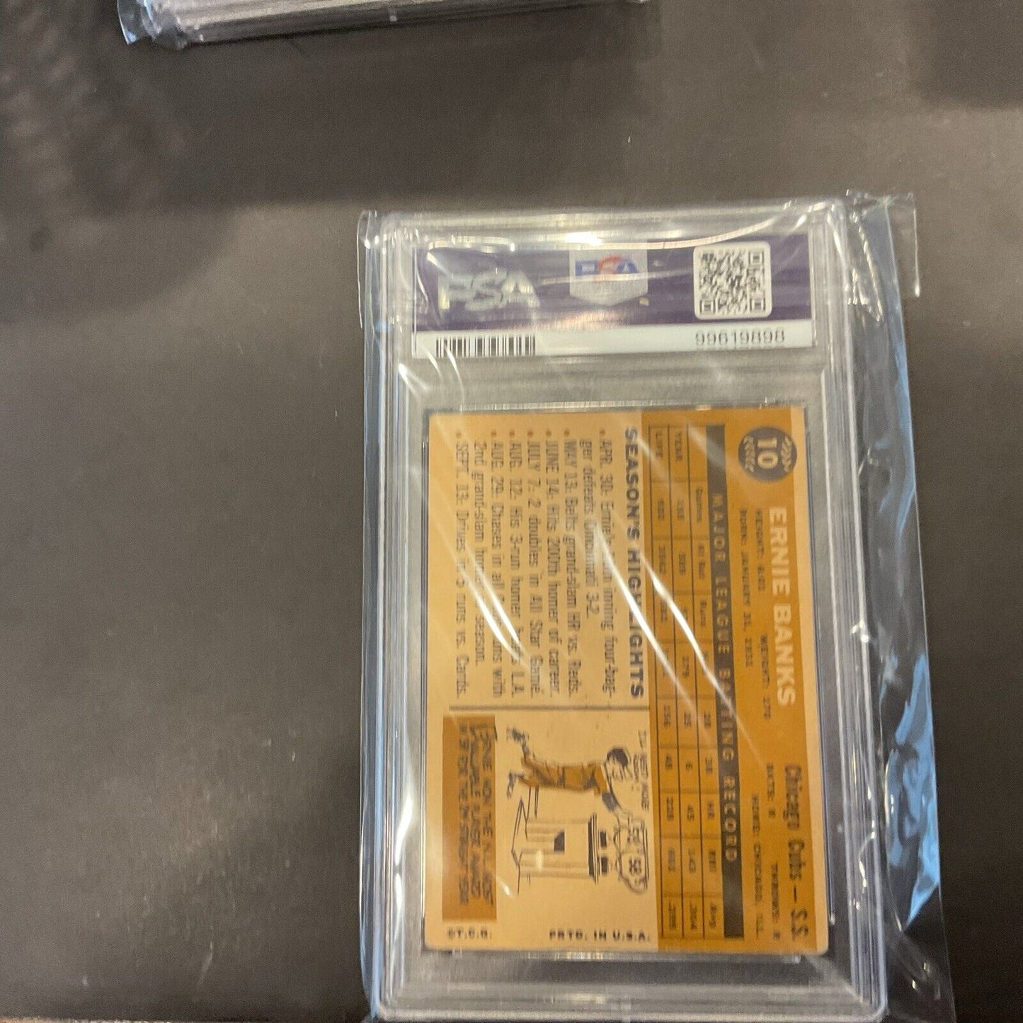 1960 Topps Ernie Banks number 10 PSA 3