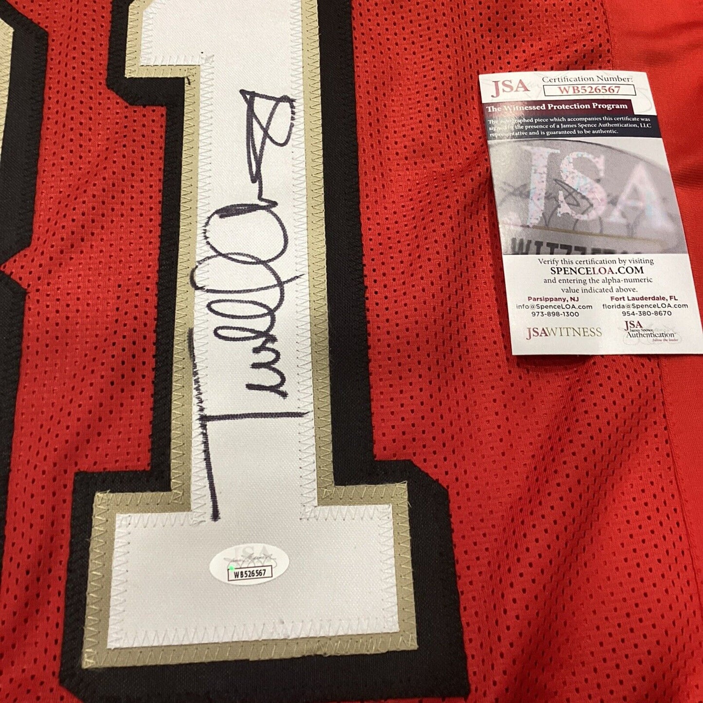 Terrell Owens Signed Autographed San Francisco 49ers Stat Jersey JSA COA