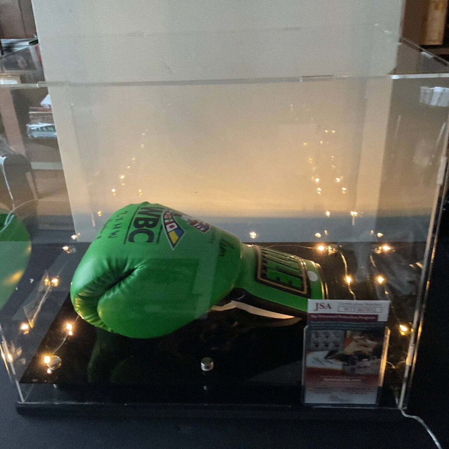 Autographed Tim Witherspoon boxing glove WBC JSA COA in Light Up Display Case