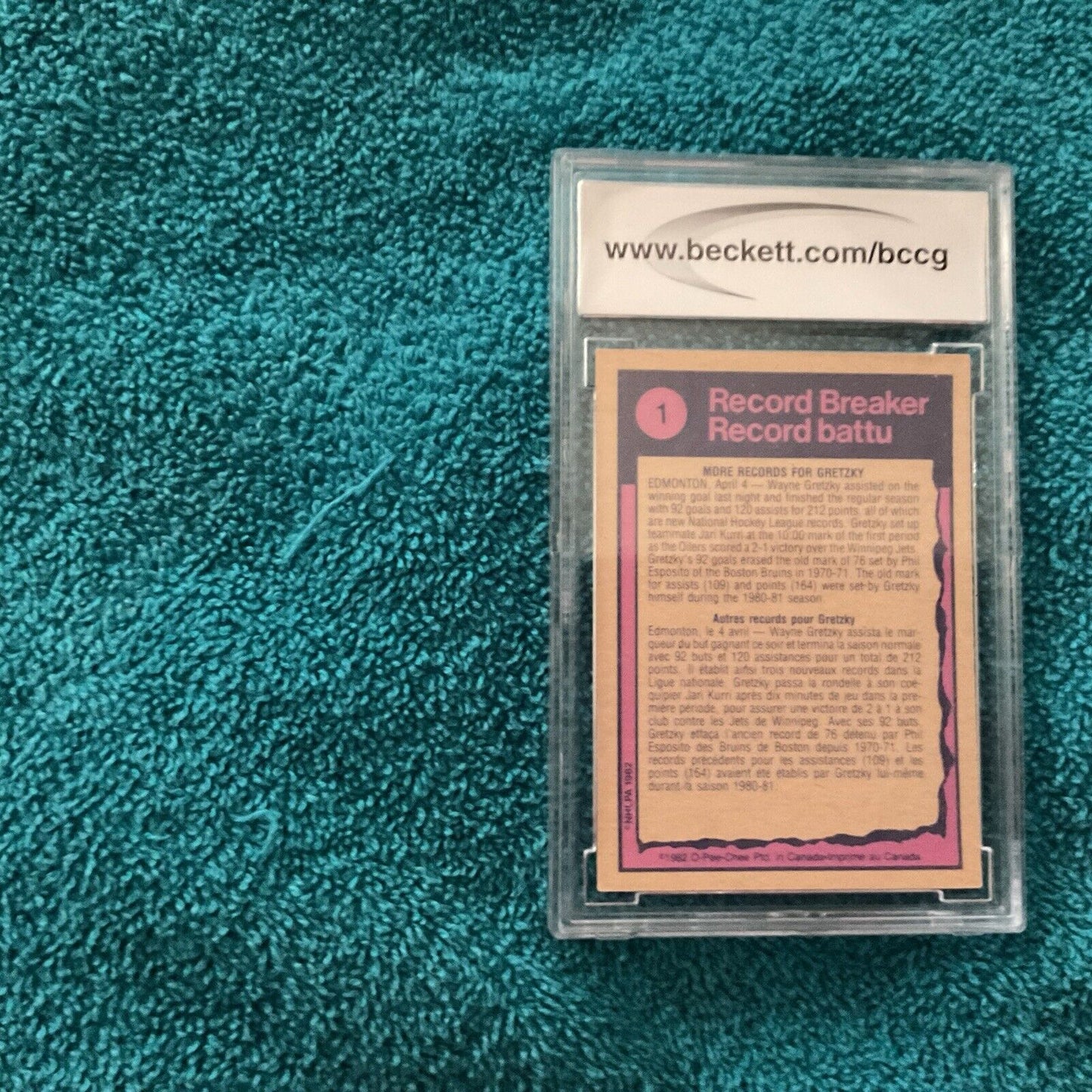 1982-83 o-pee-chee wayne gretzky #1 BCCG 9