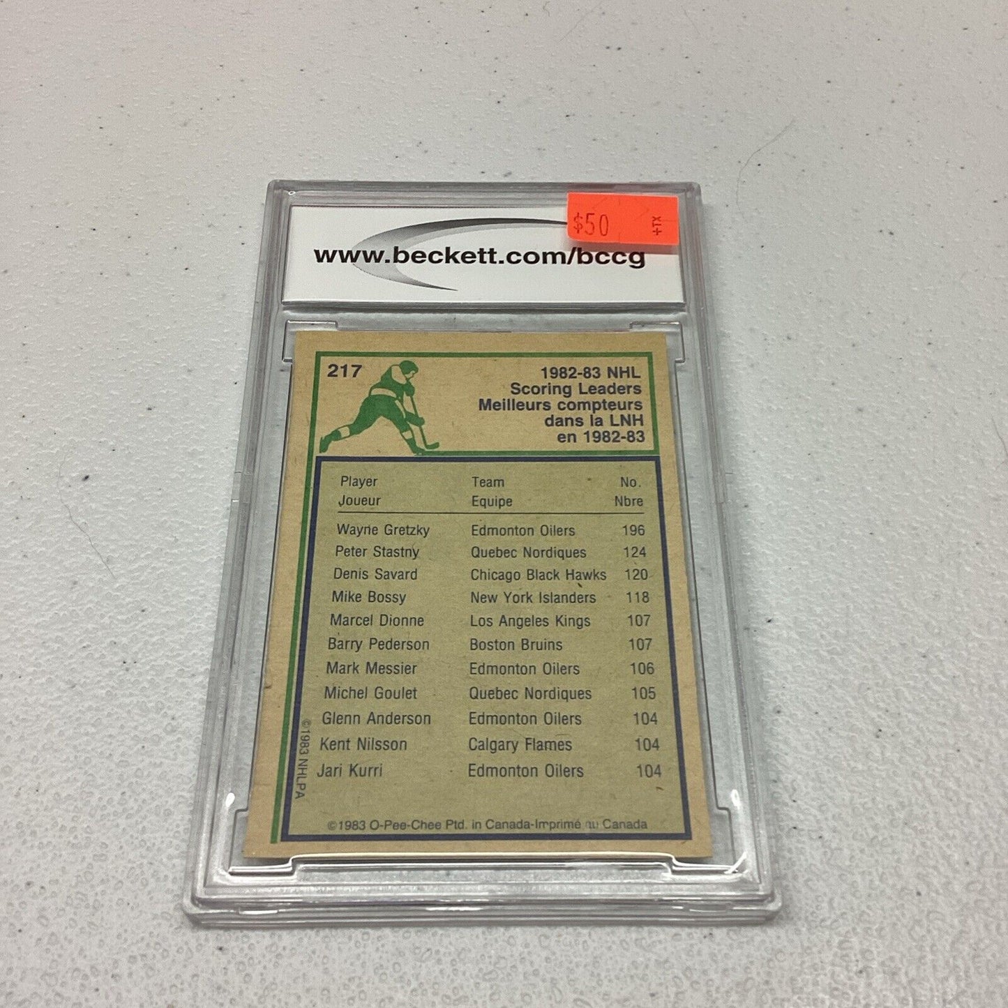 1983-84 #217 Wayne Gretzky BCCG Grade 9