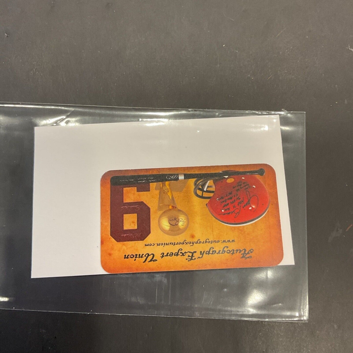 Joe DiMaggio’s autographed index card with the COA