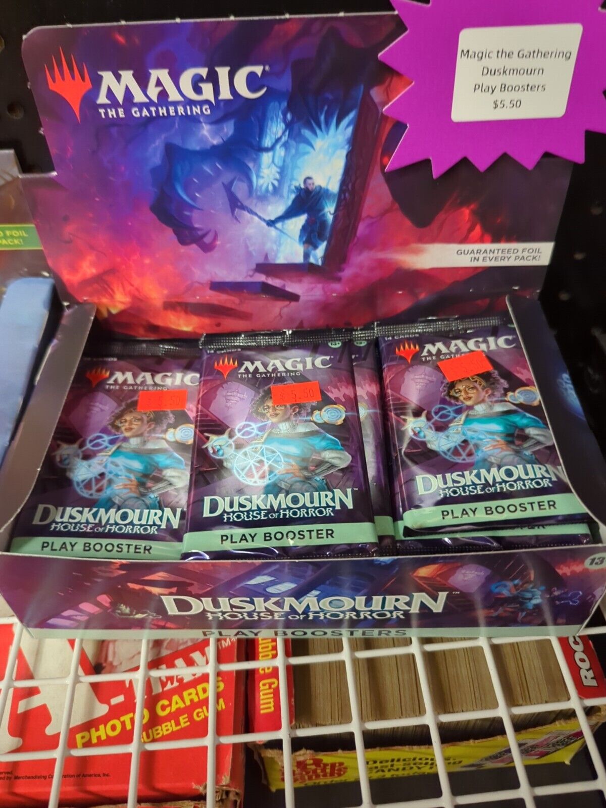 (1) Magic the Gathering Duskmourn House of Horror Play Booster Pack displayed, ideal for thrilling gameplay adventures.
