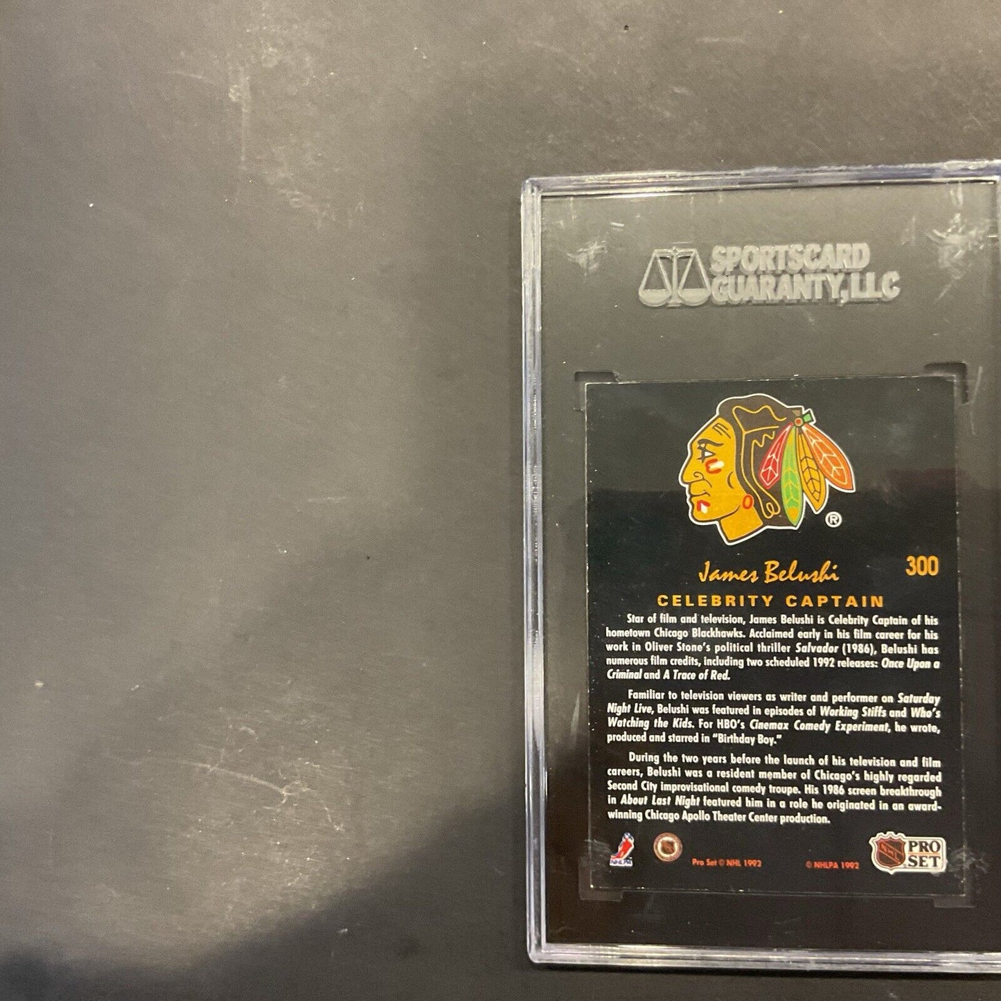 19 91–92 Pro platinum #300 James Belushi SGC authenticated signature card