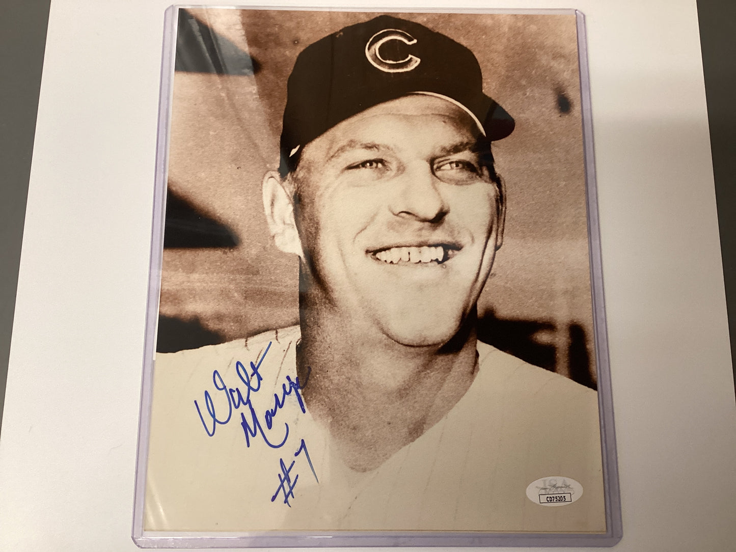 Walt Moryn signed 8 x 10 photo with JSA COA