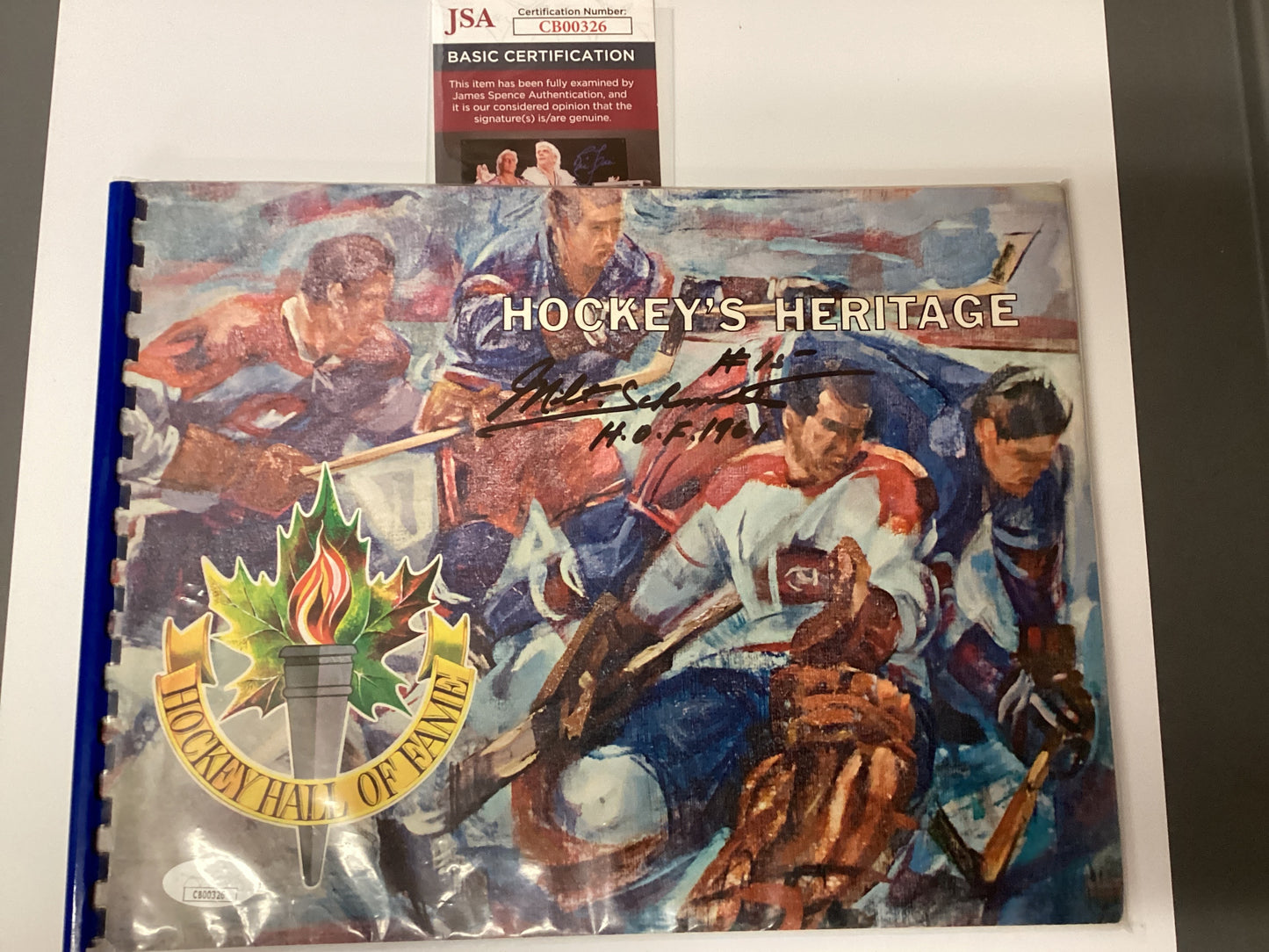 Hockey’s Heritage - Hockey Hall Of Fame - Signed by Milt Schmidt with JSA COA