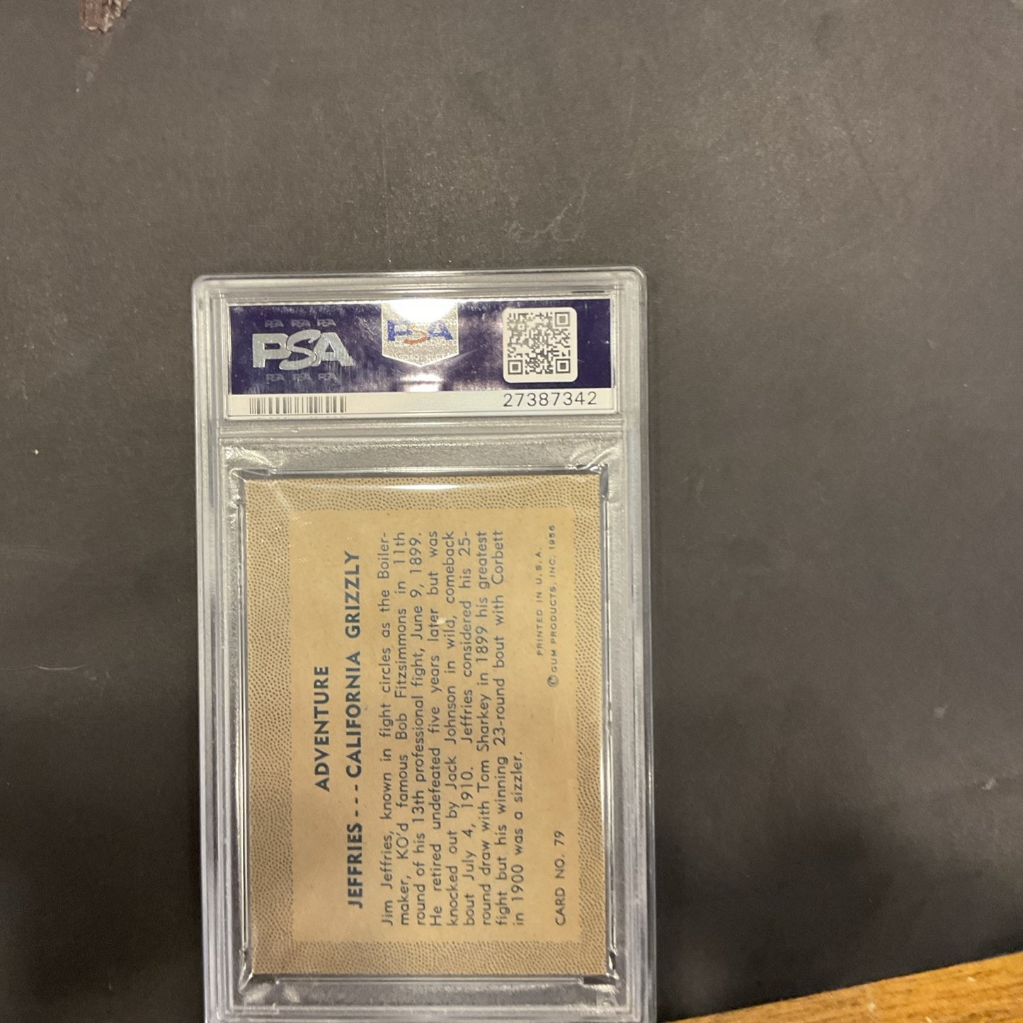 1956 Adventure Jefferies California Grizzly #79 PSA 6