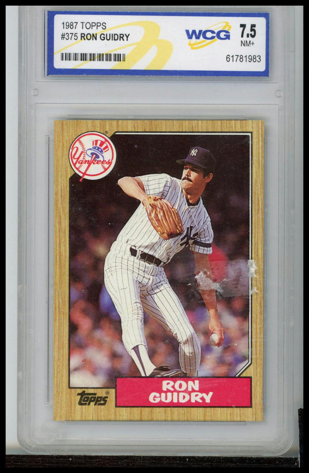 1987 Topps #375 Ron Guidry Other 7.5