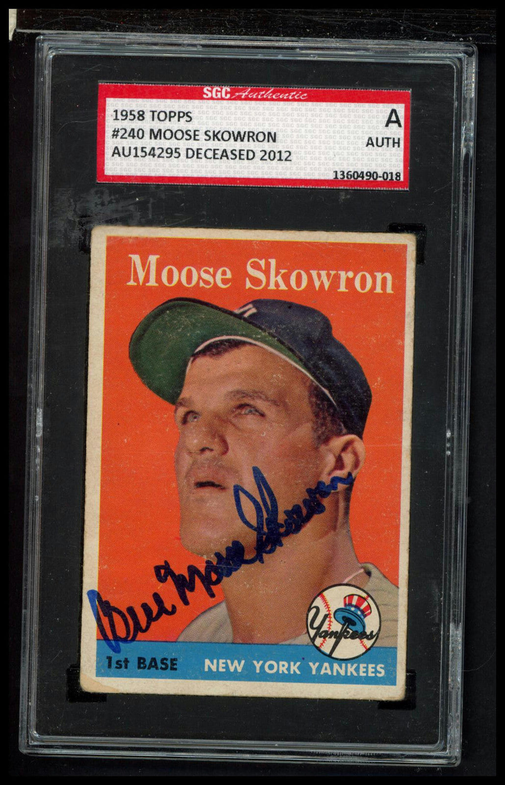 1958 Topps #240 Moose Skowron PSA A
