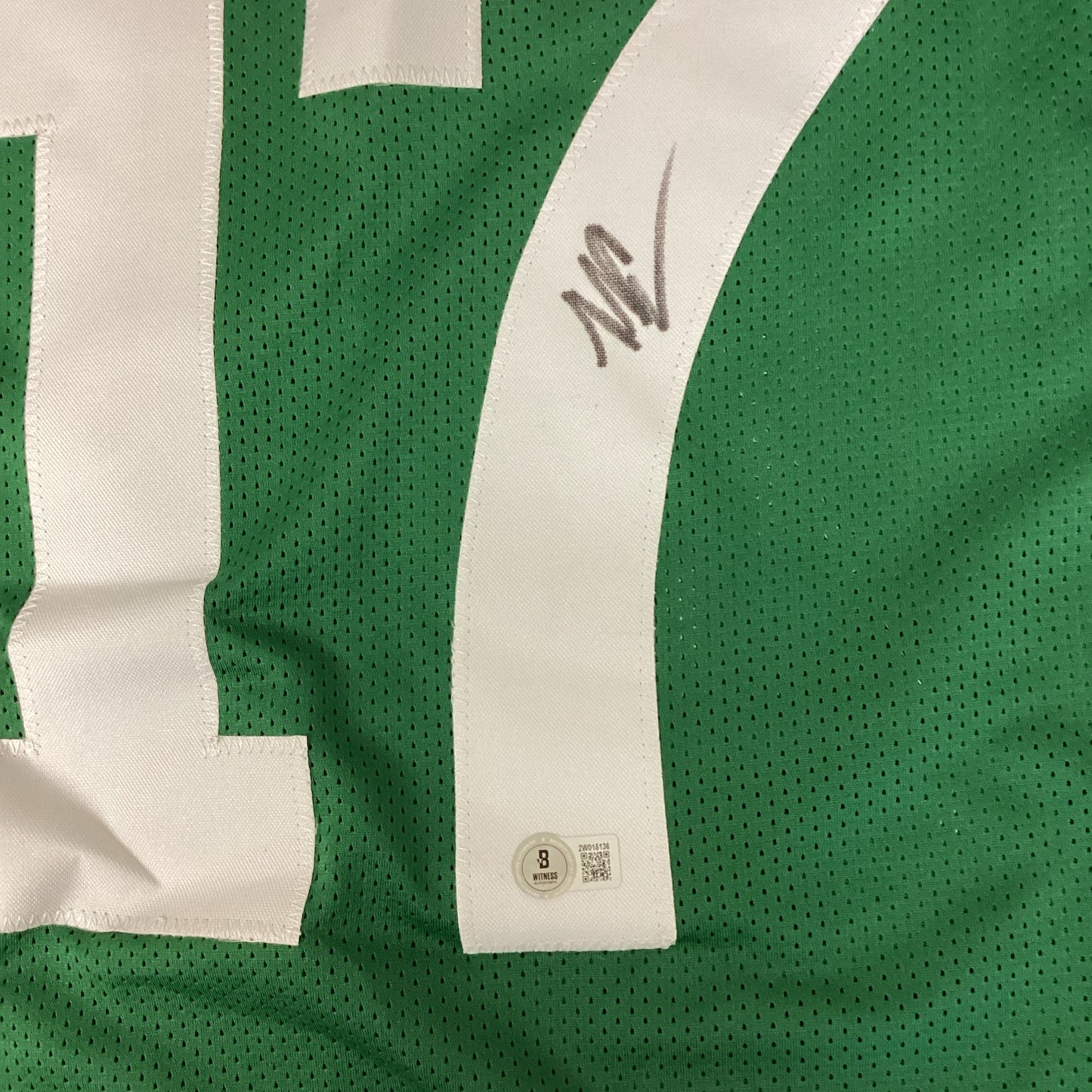 New York Jets ~ Malachi Corley ~ Signed Green Football Jersey Beckett Authentic!