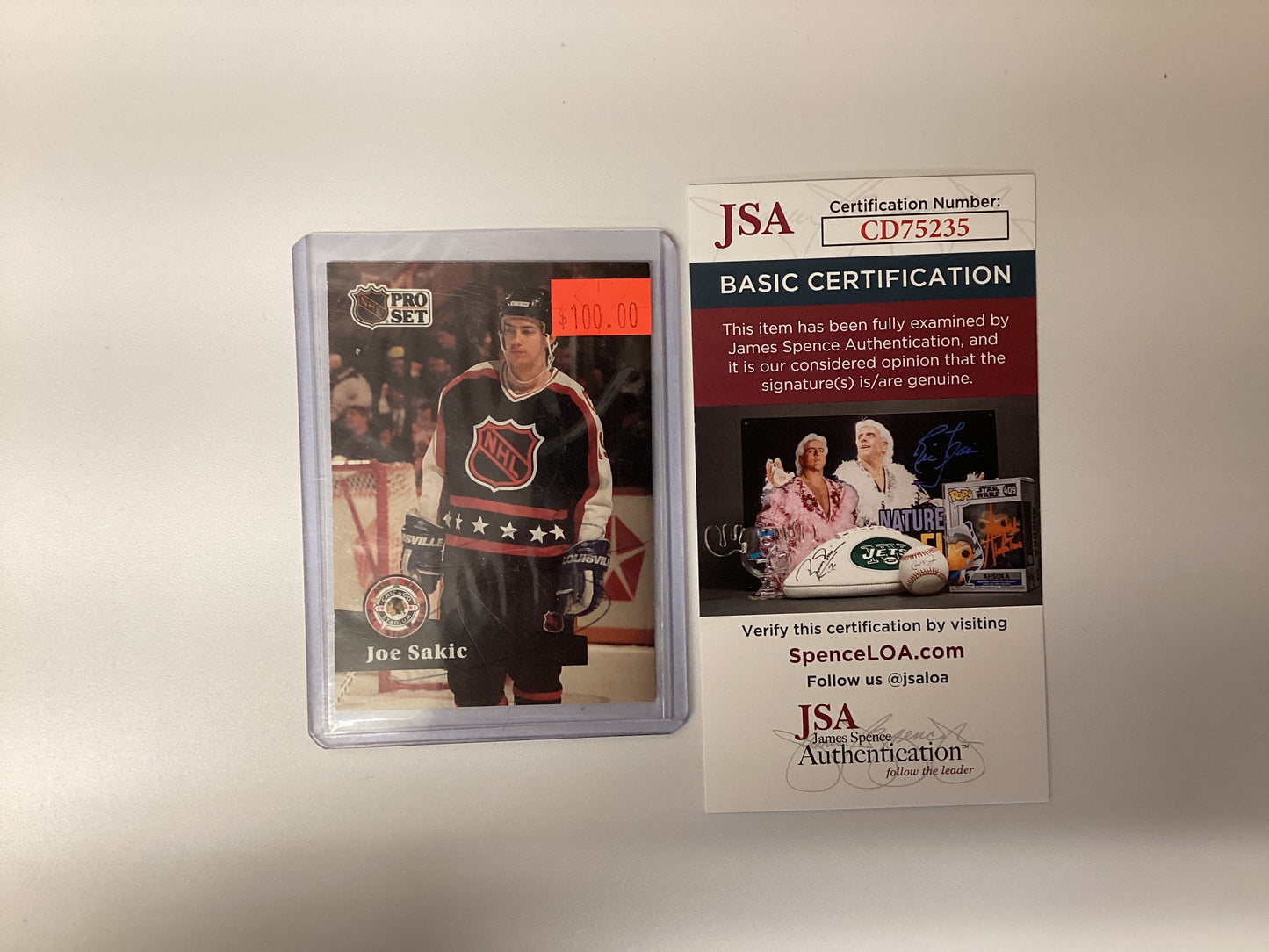 NHL Pro Set Joe Sackett Card Signed With JSA COA