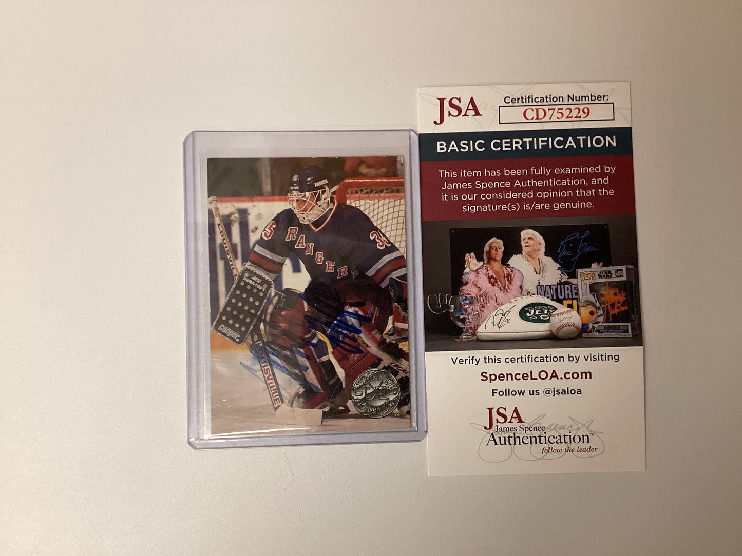 Mike Richter Signed NHL Pro Set Card With JSA COA