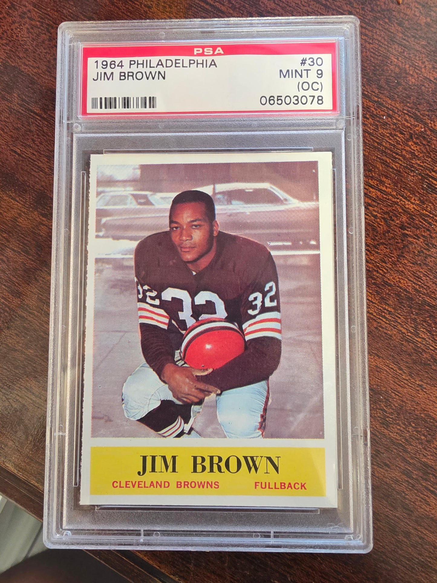 Jim Brown PSA 9 OC #30 1964 Philadelphia
