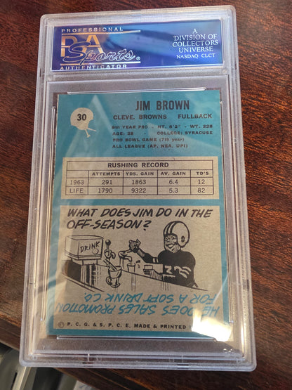 Jim Brown PSA 9 OC #30 1964 Philadelphia