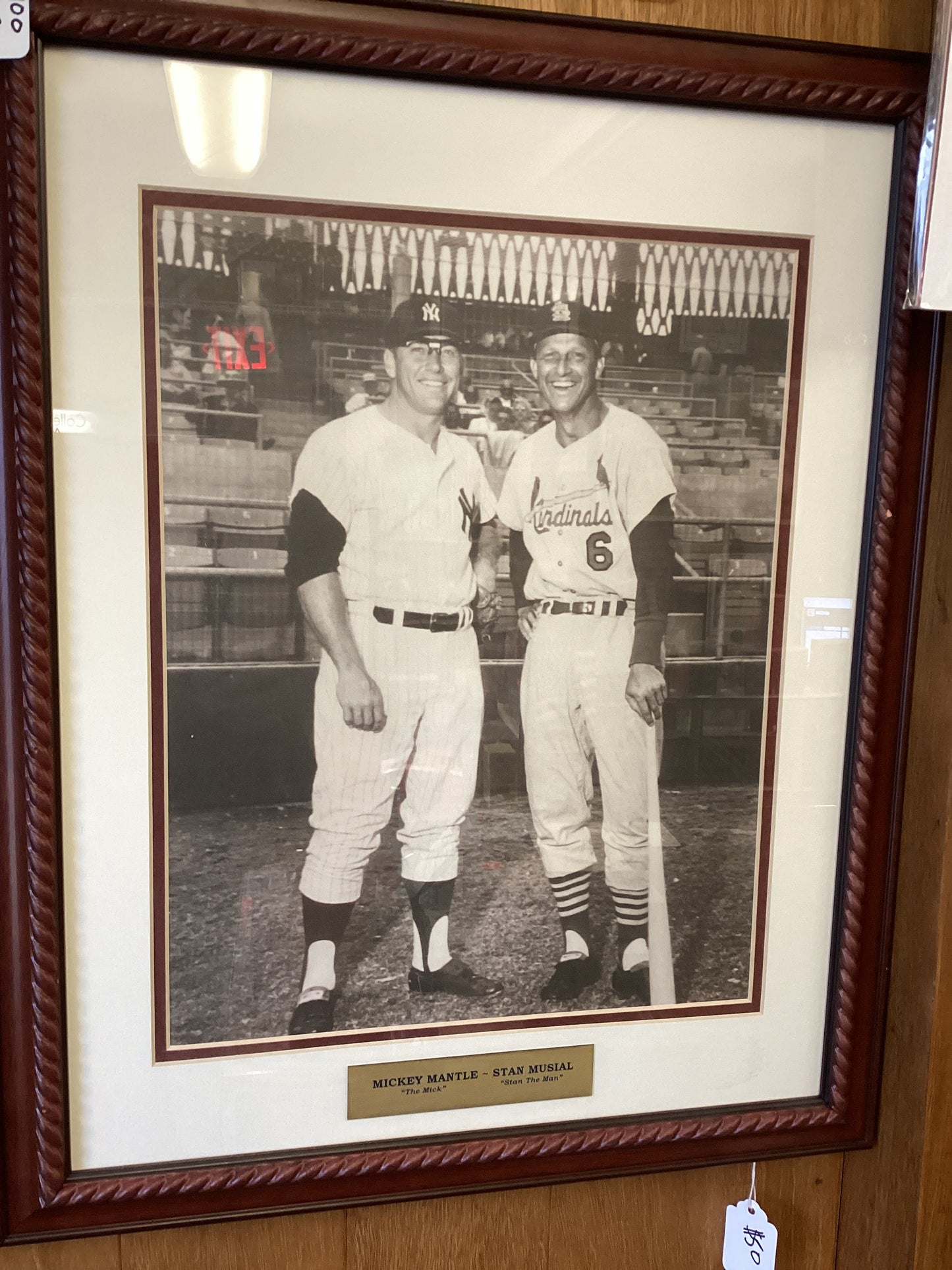 Mickey Mantle - Stan Musial Framed Photo