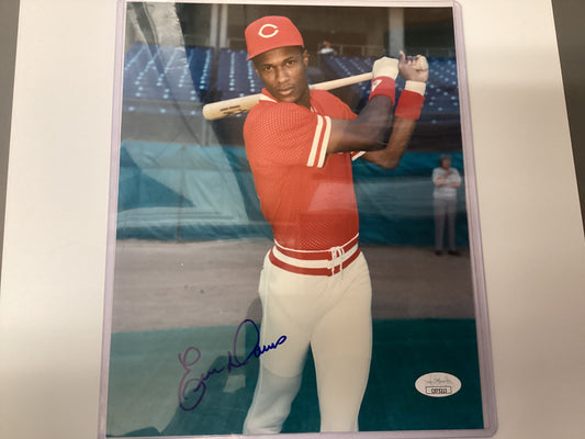 Eric Davis signed 8 x 10 photo with JSA COA