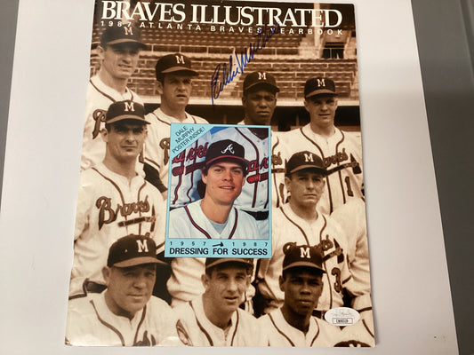 Eddie Mathews Signed Braves Illustrated 1987 Yearbook With JSA COA