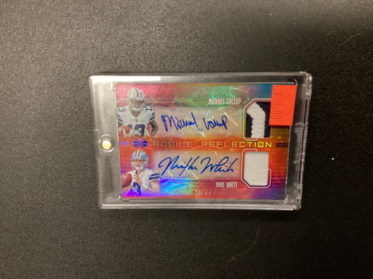 Michael Gallup and Mike White rookie reflection card