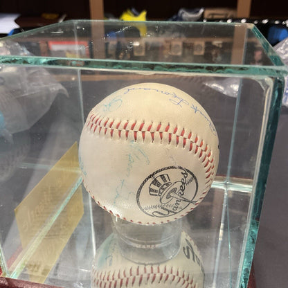 Autographed New York Yankee Baseball Mickey Mantle W/HOF Signed Players JSA COA