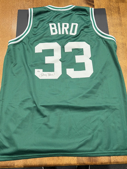 Larry Bird Signed Boston Celtics Green Jersey with COA