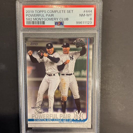 2019 Topps complete set Powerful Pair #444 PSA 8