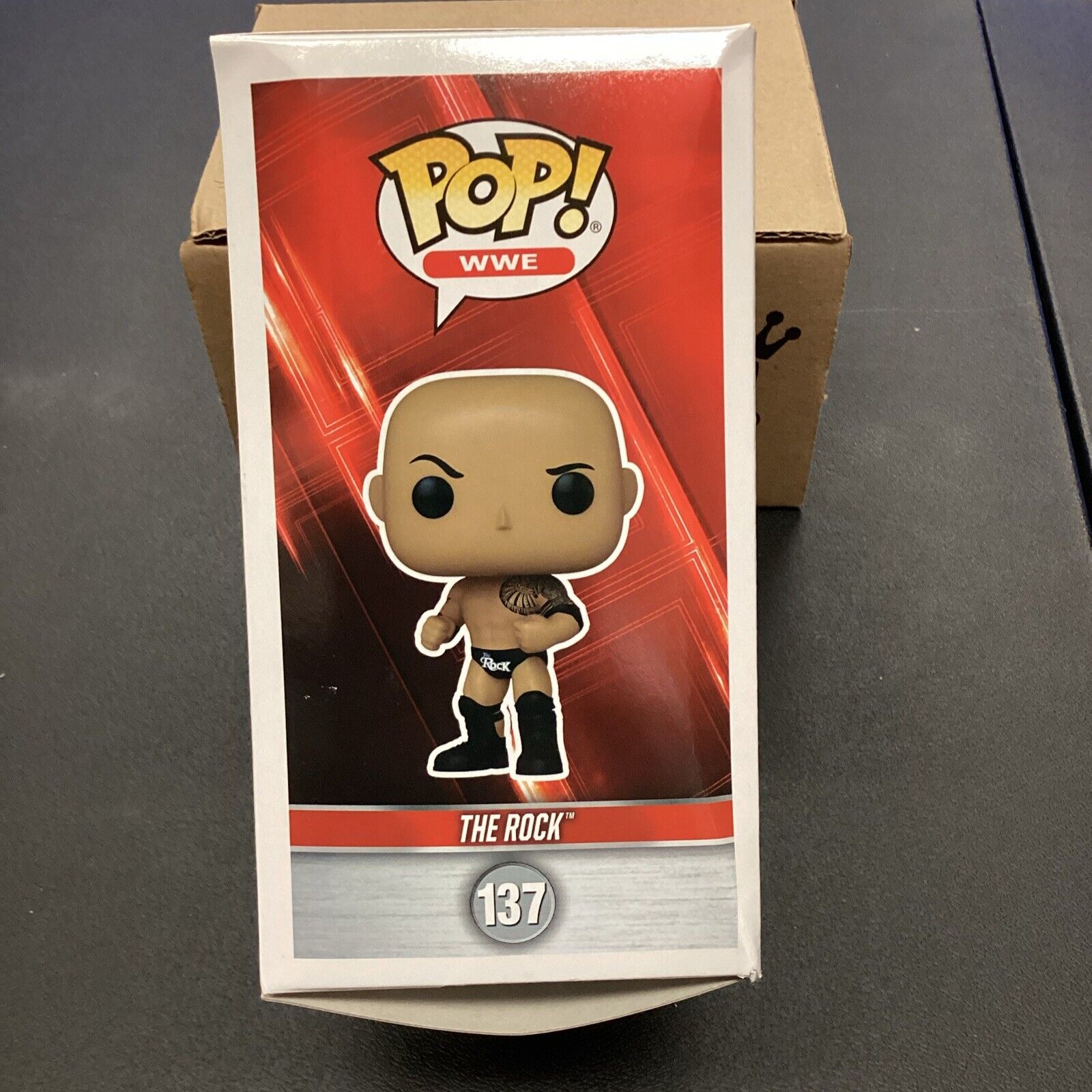 Funko Pop! Vinyl: WWE - The Rock #137 Signed By Dwayne Johnson With COA