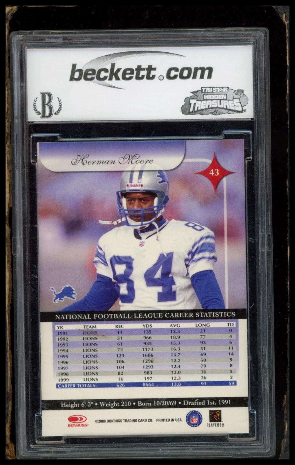 2000 Donruss Elite #43 Herman Moore BCCG 10