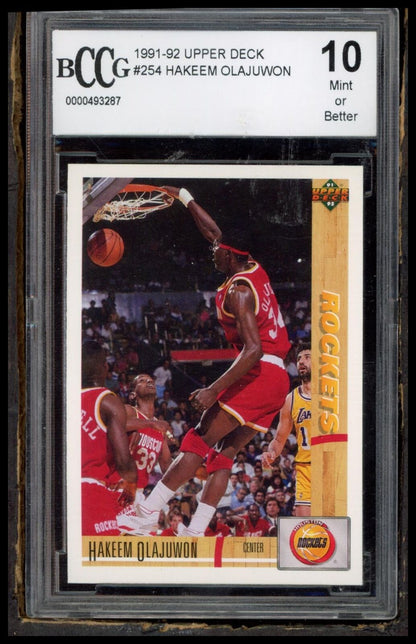 1991-92 Upper Deck Italian #55a Hakeem Olajuwon BCCG 10