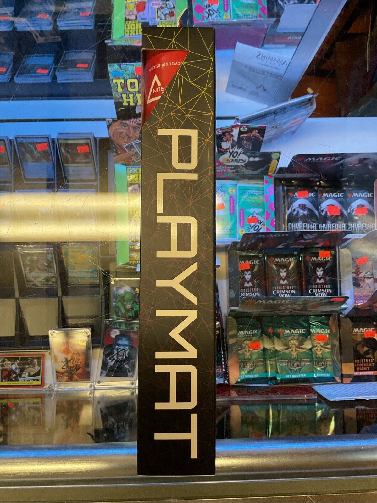 BCW Spectrum Playmat with Stitched Edging - Red