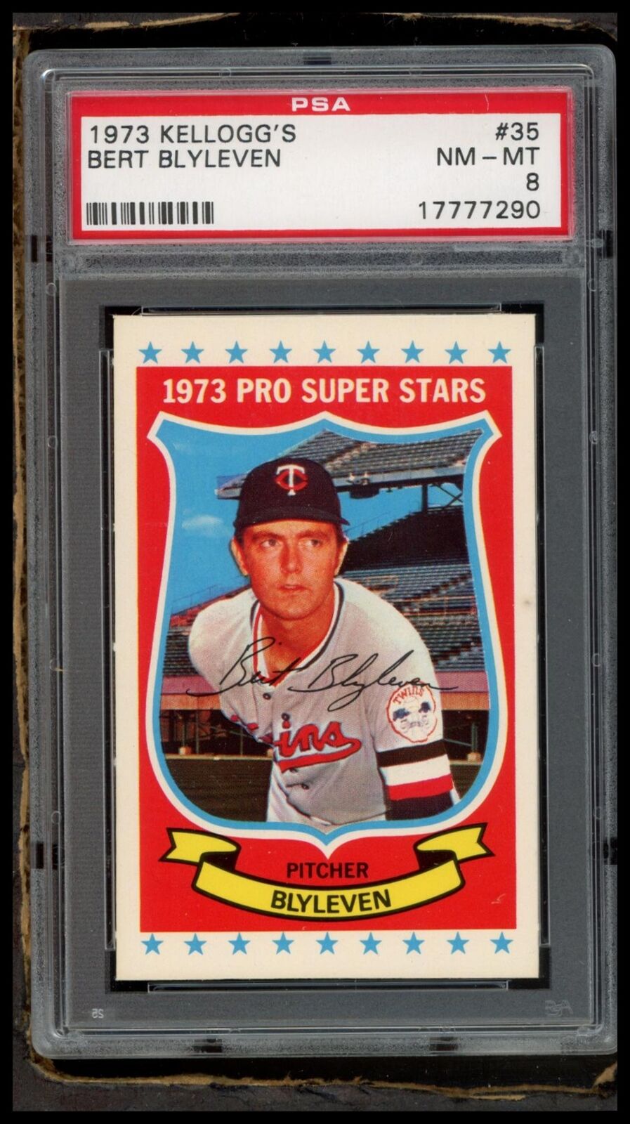 1973 Kellogg'S #35 Bert Blyleven PSA 8