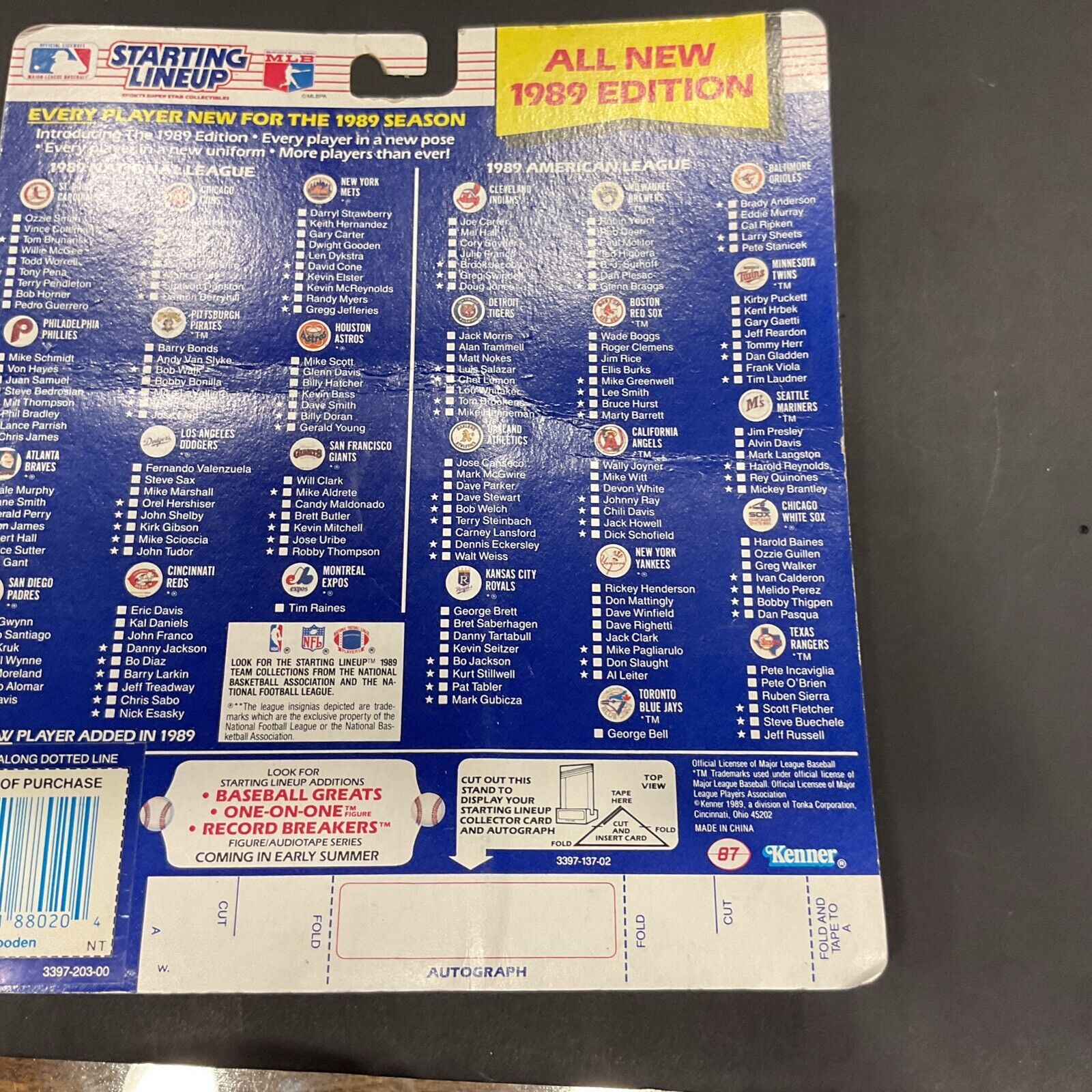 1989 Kenner Starting Lineup SLU DWIGHT GOODEN NEW YORK METS