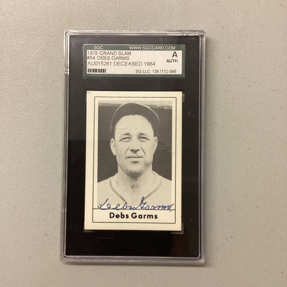 1978 Grand Slam #64 Debs Garms SCG Authenic