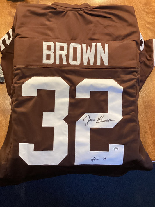 Jim Brown #32 Cleveland Browns Signed Brown Jersey