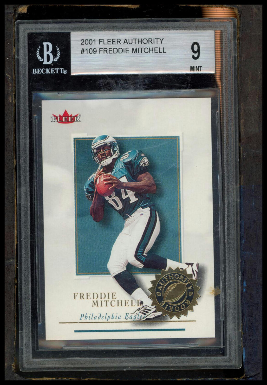 2001 Fleer Authority #109 Freddie Mitchell BGS 9 #/1350