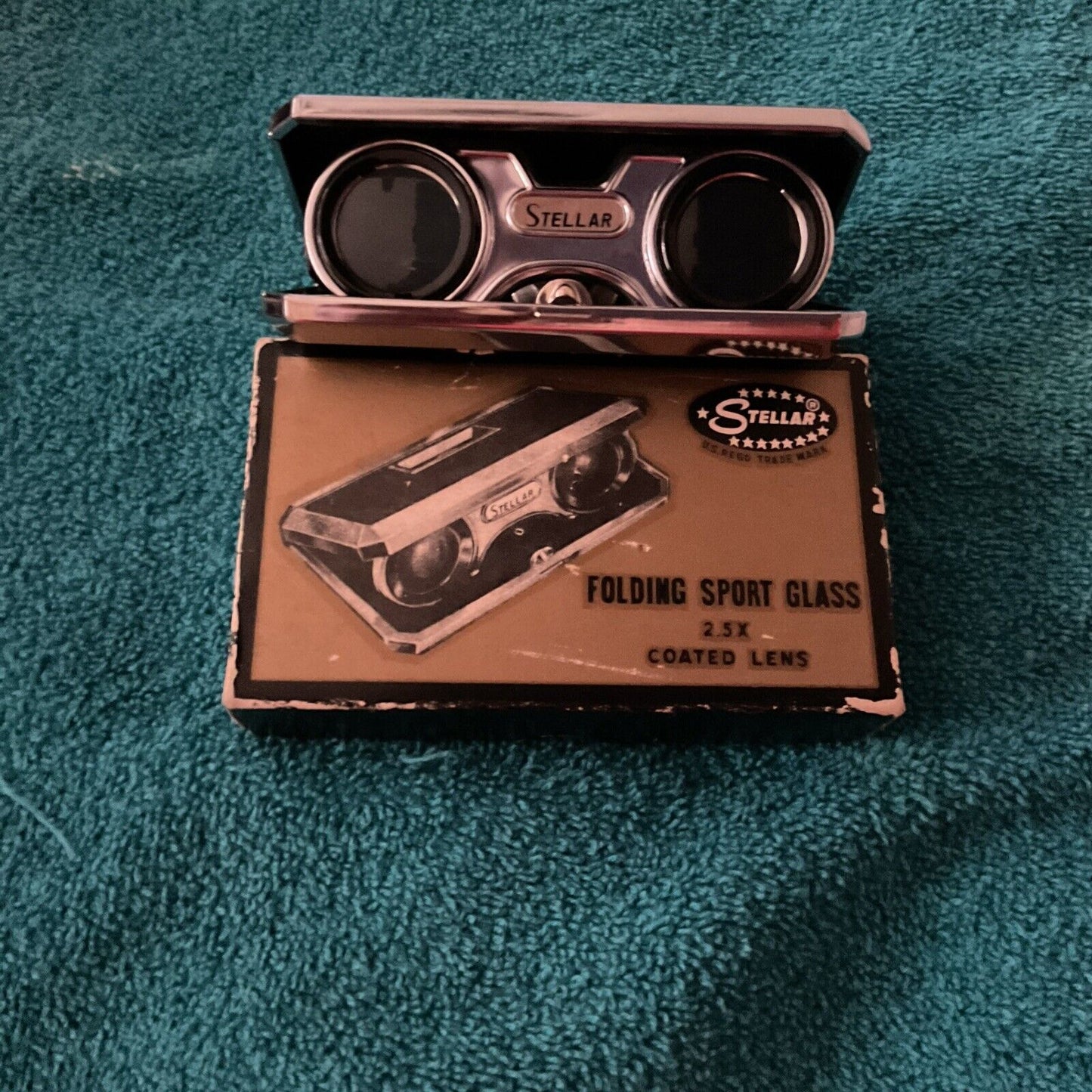 1960’s Folding Sports Glasses Vintage W Original Box Excellent Condition 