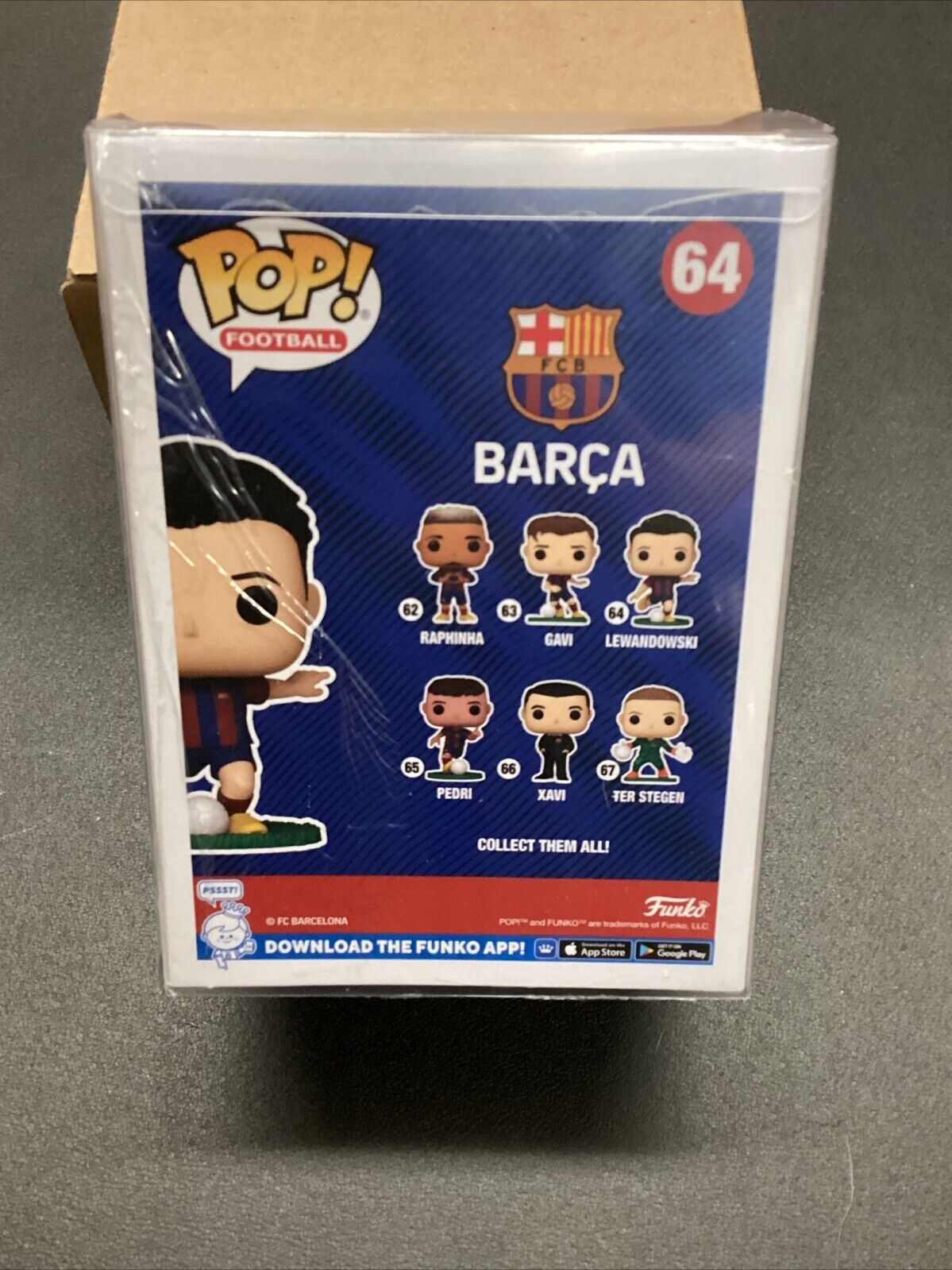 Funko POP! Football: Barcelona - Lewandowski #64 Autographed With COA