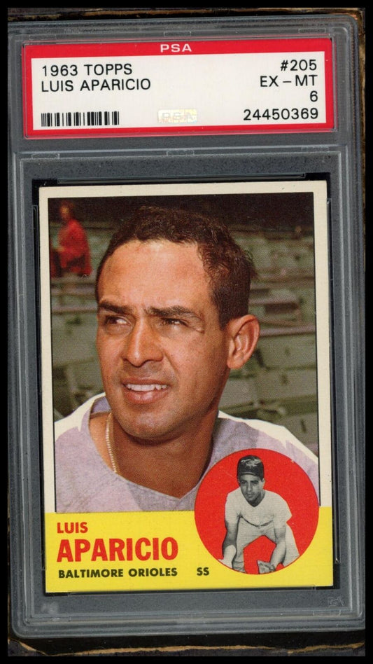 1963 Topps #205 Luis Aparicio PSA 6