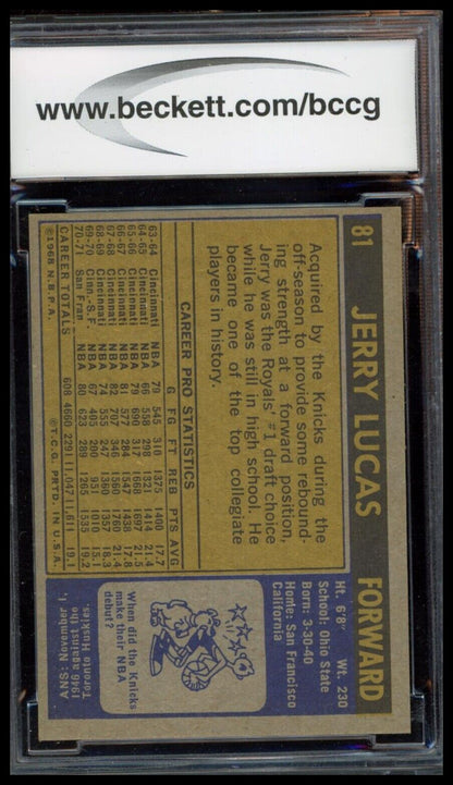 1971-72 Topps #81 Jerry Lucas BCCG 9