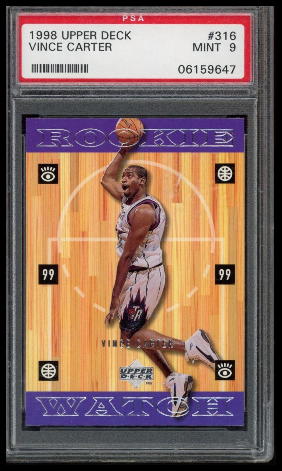 1998 Upper Deck #316 Vince Carter PSA 9