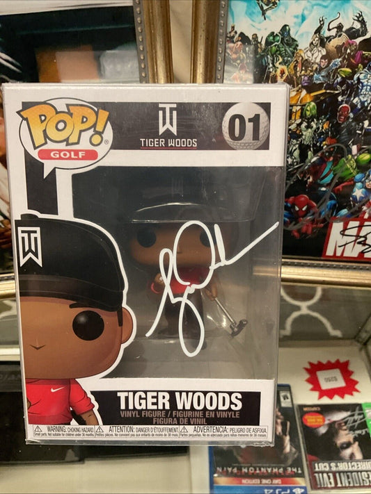 Funko Pop! Vinyl: Tiger Woods - Tiger Woods #01 Golf Signed With COA