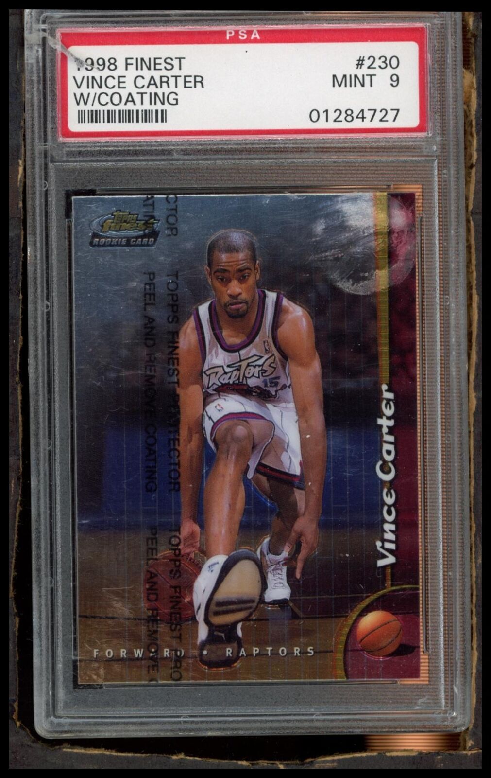 1998 Finest #230 Vince Carter W/Coating PSA 9