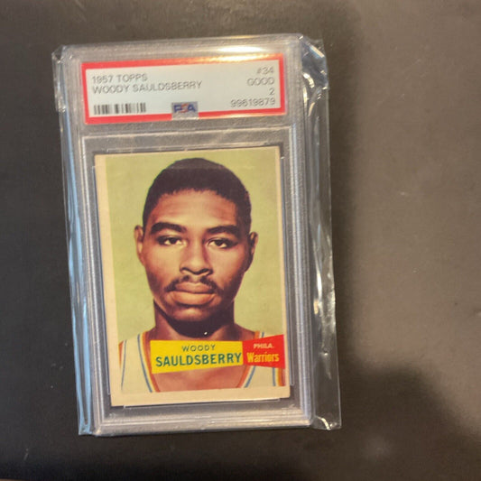 1957 Topps #34 Woody Sauldsberry PSA 2