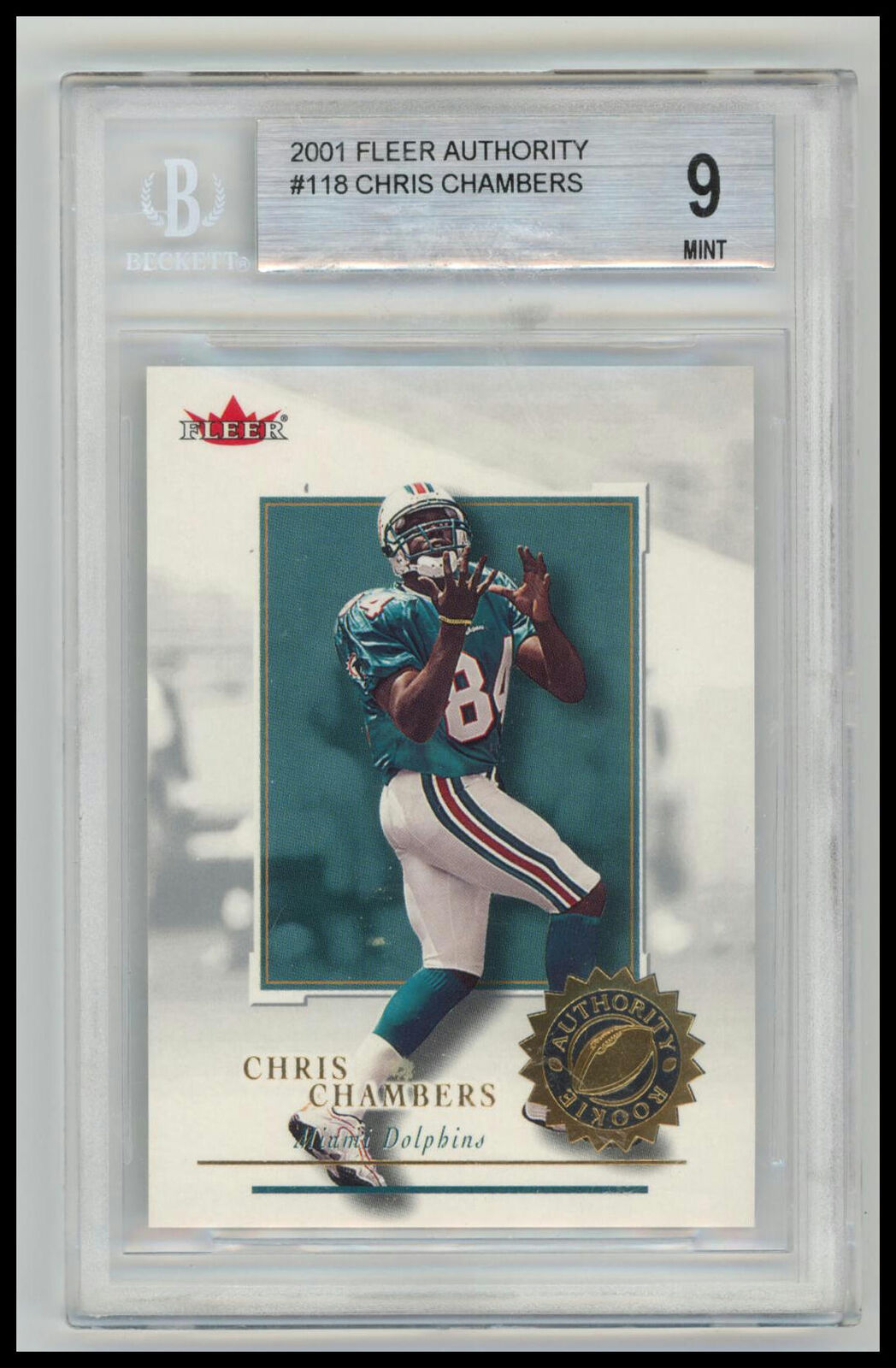 2001 Fleer Authority #118 Chris Chambers Prominence SN75 BGS 9 #/75