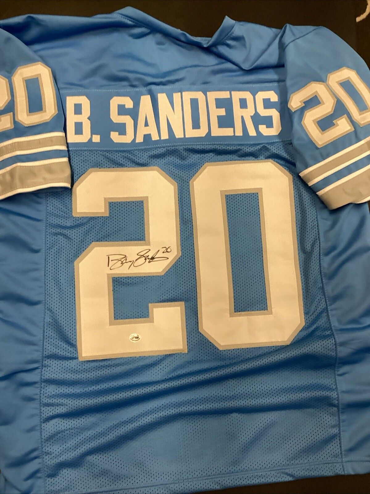 Barry Sanders Signed Detroit Lions Football Jersey COA