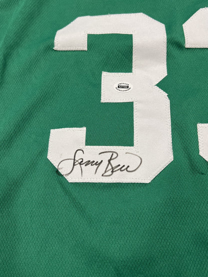 Larry Bird Signed Boston Celtics Green Jersey with COA