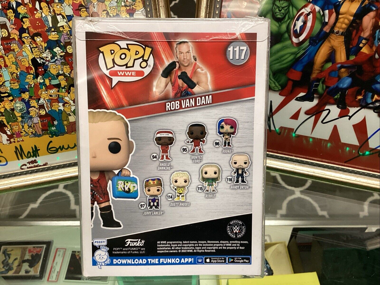 Funko! Pop WWE Rob Van Dam Figure w/Briefcase, Exclusive # 117 Signed With COA