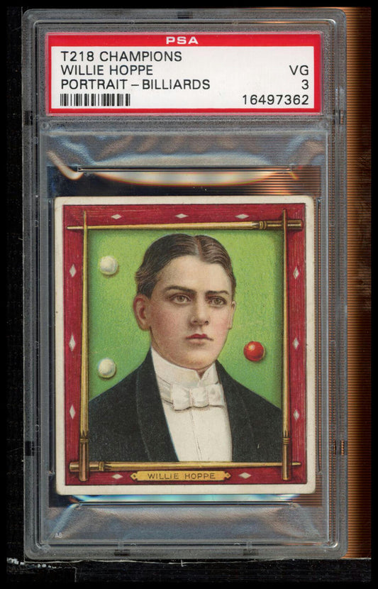 1910 T218 Champions Willie Hoppe Portrait-Billiards PSA 3